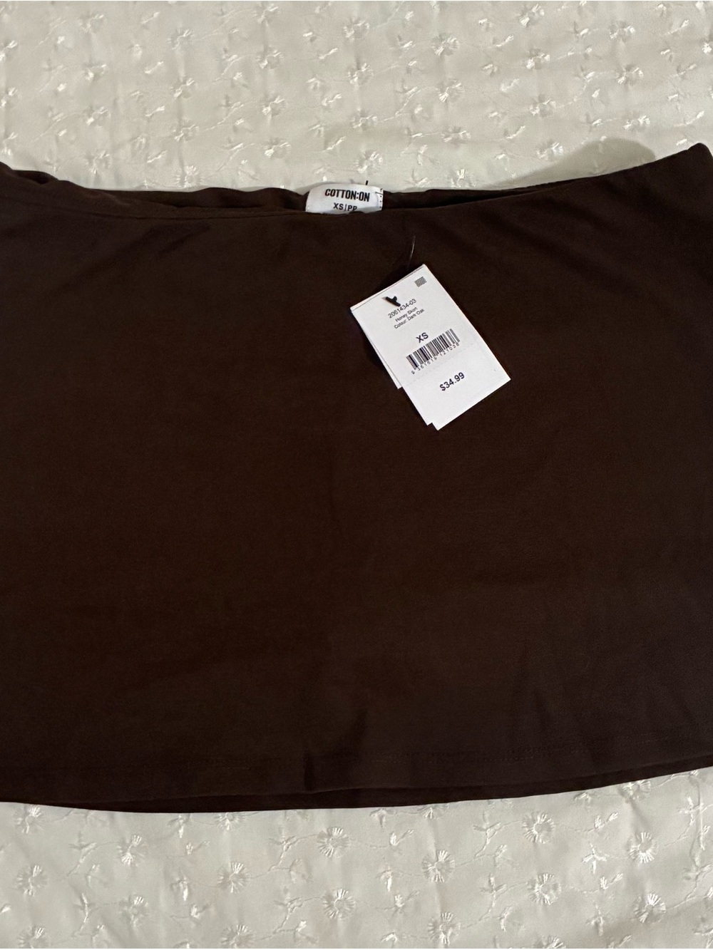 Cotton On Chocolate Brown Stretch Mini Skirt